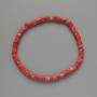 Variscite Bracelet Red (Pressed) Disc, Diameter 4.5x2.5mm+/-, Length 18cm+/- (Stretch)