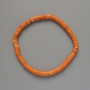 Variscite Bracelet Orange (Pressed) Disc, Diameter 4.5x2.5mm+/-, Length 18cm+/- (Stretch)