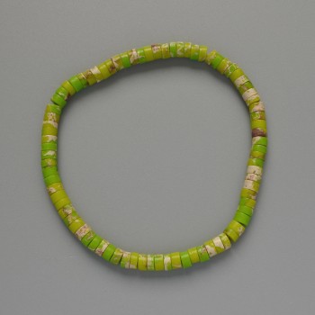 Variscite Bracelet Lime Green (Pressed) Disc, Diameter 4.5x2.5mm+/-, Length 18cm+/- (Stretch)
