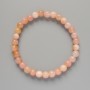 Toned Quartz Bracelet, Smooth Bead, Diameter 6.5mm+/-, Length 18cm+/- (Stretch)