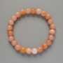 Toned Quartz Bracelet, Smooth Bead, Diameter 8mm+/-, Length 18cm+/- (Stretch)