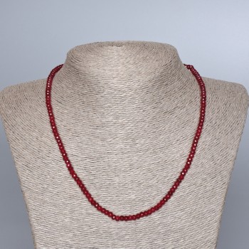 Tourmaline (Synthetic) Necklace, Faceted Rondelle, Diameter 4x3mm+/-, Length 47cm+