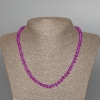 Amethyst (Synthetic) Necklace, Faceted Rondelle, Diameter 6x4mm+/-, Length 49cm+