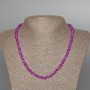 Amethyst (Synthetic) Necklace, Faceted Rondelle, Diameter 6x4mm+/-, Length 49cm+