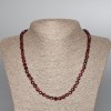 Tourmaline Rubellite Necklace, Natural Stone Faceted Cube, Diameter 5mm+/-, Length 50cm+