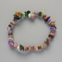 Assorted Natural Stone Chip Bracelet, Diameter 7x2mm+/-, Length 18cm+/- (stretch)
