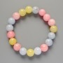 Morganite Bracelet, Smooth Bead, Diameter 10.5mm+/-, Length 18cm+/- (stretch)
