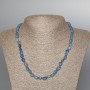 Blue Aventurine Necklace, natural stone, tumbled nugget, diameter 7x9mm +/-, length 47cm +