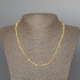 Citrine Necklace, natural stone, faceted round, diameter 6mm +/-, length 47cm +