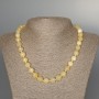Citrine Necklace, natural stone, faceted round, diameter 10mm +/-, length 48cm +