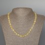 Citrine Necklace, natural stone, faceted coin, diameter 8.5x5.5mm +/-, length 47cm +