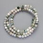 Moss Agate Beads, smooth round, diameter 4.5mm +/-, length 38cm +/- on a strand