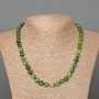 Assorted Natural Stone Necklace, Faceted Cube, Diameter 7.5mm+-, Length 48cm+