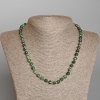 Zoisite Necklace, natural stone, faceted round beads, diameter 6.5mm+/-, length 47cm+