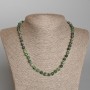 Zoisite Necklace, natural stone, faceted round beads, diameter 6.5mm+/-, length 47cm+