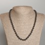 Lava Stone Necklace, Bead, diameter 6mm+-, length 46cm+