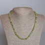 Canadian Jadeite Necklace, Natural Stone Faceted Bead, diameter 6mm+-, length 48cm+