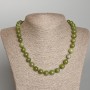 Canadian Jadeite Necklace, Natural Stone Smooth Bead, diameter 10mm+-, length 50cm+