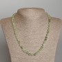 Prehnite Necklace, Natural Stone Faceted Bead, diameter 6mm+-, length 50cm+