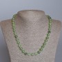 Prehnite Necklace, Natural Stone Faceted Bead, diameter 8mm+-, length 50cm+