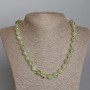 Prehnite Necklace, Natural Stone Faceted Bead, diameter 10mm+-, length 50cm+