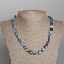 Kyanite Necklace, Natural Stone Tumbled, diameter 9x12mm+-, length 48cm+