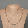 Sodalite Necklace, Natural Stone Faceted Cube Beads, Diameter 4mm+/-, Length 48cm+