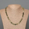 Rutilated Quartz Necklace, Natural Stone Faceted Cube, Diameter 7mm+/-, Length 50cm+