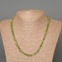 Prehnite Necklace, Natural Stone Faceted Cube, Diameter 5mm+/-, Length 49cm+