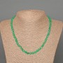 Chrysoprase Necklace, Natural Stone Faceted Cube, Diameter 5mm+/-, Length 48cm+