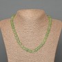 Jade Necklace, natural stone faceted cube, diameter 7mm+/-, length 49cm+