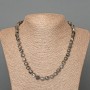 Larvikite Natural Stone Faceted Cube Necklace, diameter 7mm+/-, length 50cm+