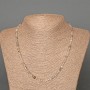 Labradorite Natural Stone Faceted Cube Necklace, diameter 4mm+/-, length 48cm+