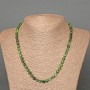 Zoisite Natural Stone Faceted Cube Necklace, diameter 5mm+/-, length 49cm+