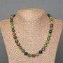 Zoisite Natural Stone Necklace, Faceted Cube Beads, Diameter 9mm+-, Length 50cm+