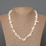 Adularia Necklace, natural stone chip, diameter 8x4mm+/-, length 47cm+