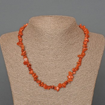 Aventurine "Golden Sand" (Synthetic) Necklace, chip, diameter 8x3mm+/-, length 45cm+