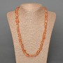Tinted Quartz Necklace, chips, diameter 8x4mm+/-, length 57-62cm+