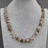 Rutilated Quartz Necklace, natural stone chip, diameter 8x3mm+/-, length 46cm+