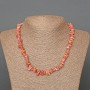 Rhodochrosite Necklace, natural stone chip, diameter 8x3mm+/-, length 47cm+