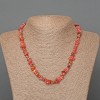 Rhodonite Necklace, natural stone chip, diameter 7x3mm+/-, length 46cm+