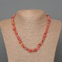 Rhodonite Necklace, natural stone chip, diameter 7x3mm+/-, length 46cm+