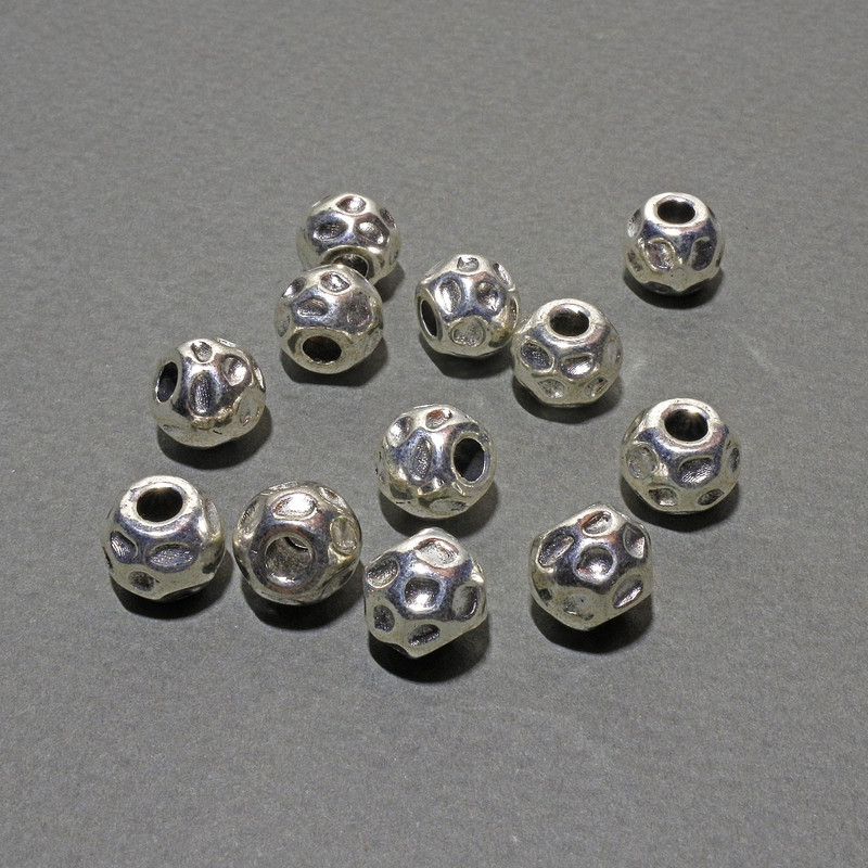 Bead Spacer Finding, diameter 9x7.5mm+/-, inner diameter 3mm, pack of 12pcs+/- 20g