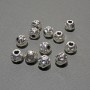 Bead Spacer Finding, diameter 9x7.5mm+/-, inner diameter 3mm, pack of 12pcs+/- 20g