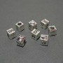 Findings Bead Spacer Pandora Cube, Diameter 8mm+/-, Inner Diameter 4.4mm, Pack of 8pcs+/- 20g