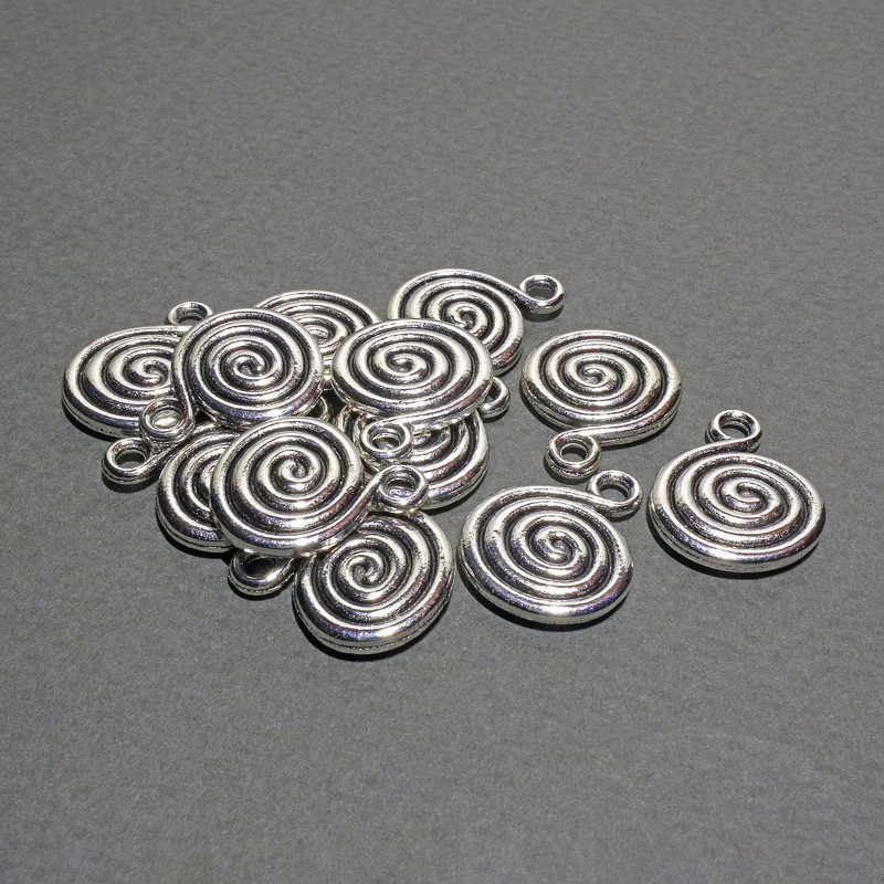 Pendant Finding, diameter 14x17mm+/-, pack of 12pcs+/- 20g