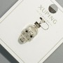 Xuping "Skull" Pendant, diameter 9x16mm+/-, length 23mm+/- rhodium