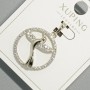 Xuping "Bird" Pendant with White Rhinestones, diameter 22mm+/-, length 31mm+/- rhodium