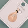 Xuping Pendant with White Rhinestones, diameter 15x19mm+/-, length 26.5mm+/- 18K gold plating