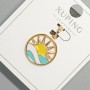 Xuping "Sun" Pendant with White Rhinestones and Enamel, diameter 17mm+/-, length 24mm+/- 18K gold plating